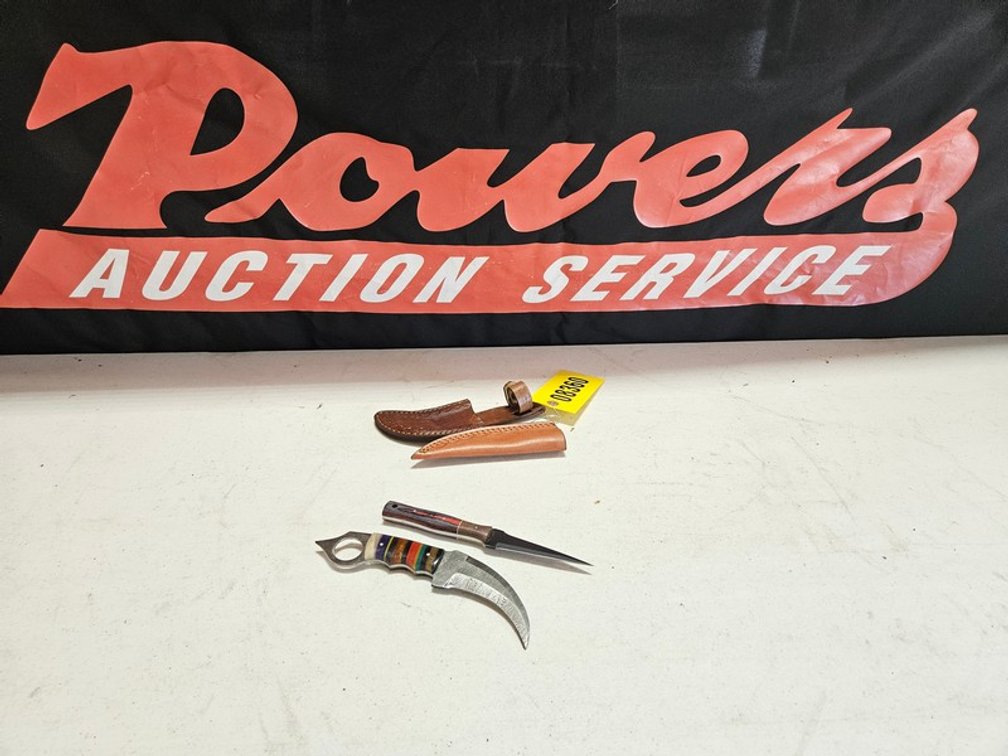 (2) Knives With Leather Sheaths