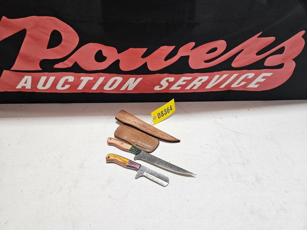 (2) Knives With Leather Sheaths