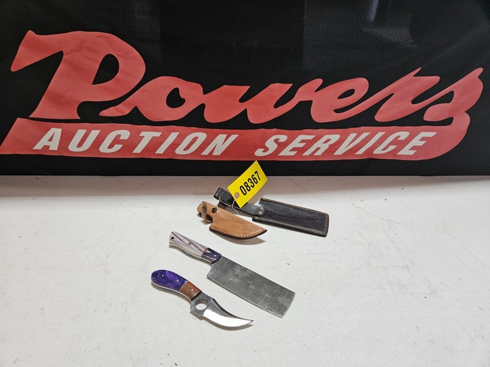 (2) Knives With Leather Sheaths
