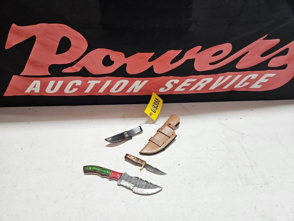 (2) Knives With Leather Sheaths