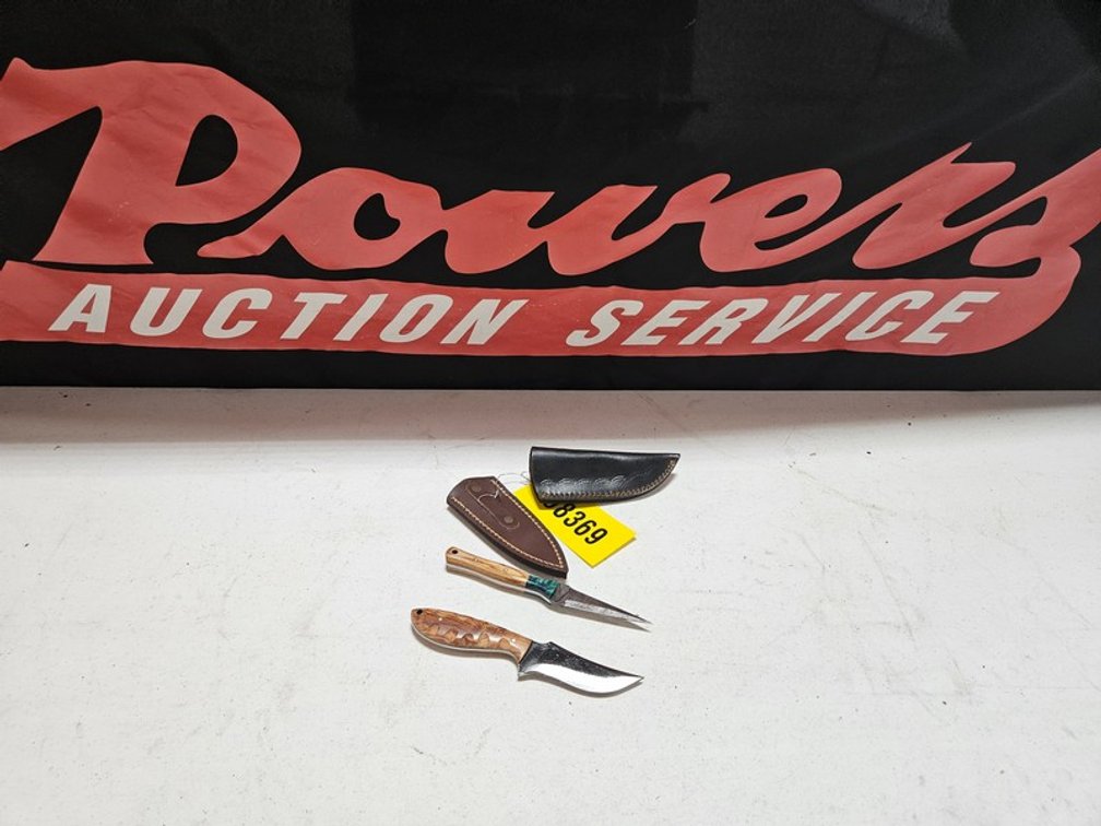 (2) Knives With Leather Sheaths
