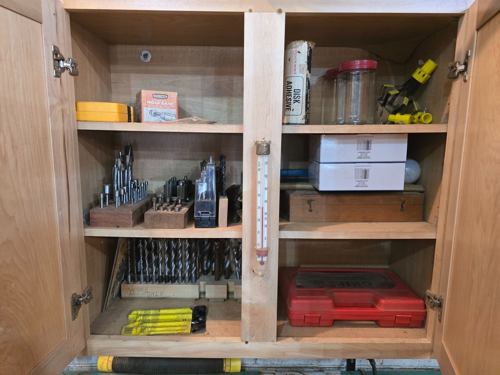 Wood Working Drill Bits Cabinet