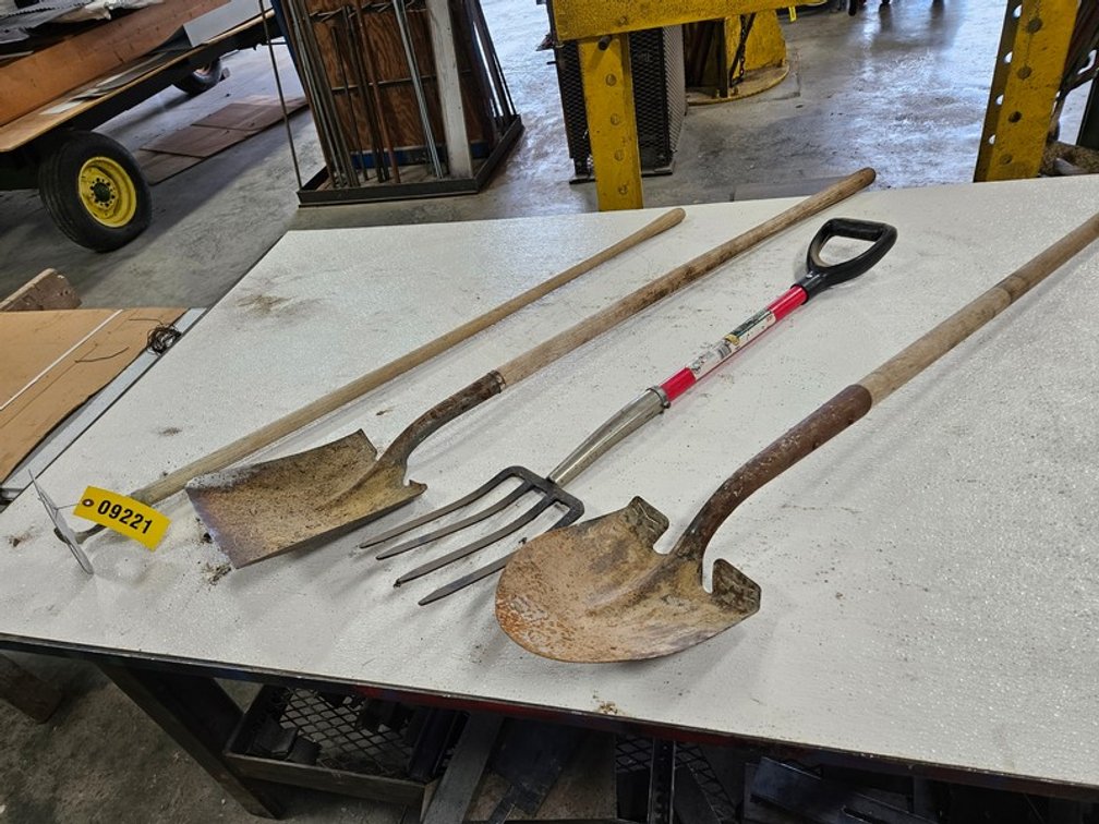 Rack Of Assorted Yard Tools