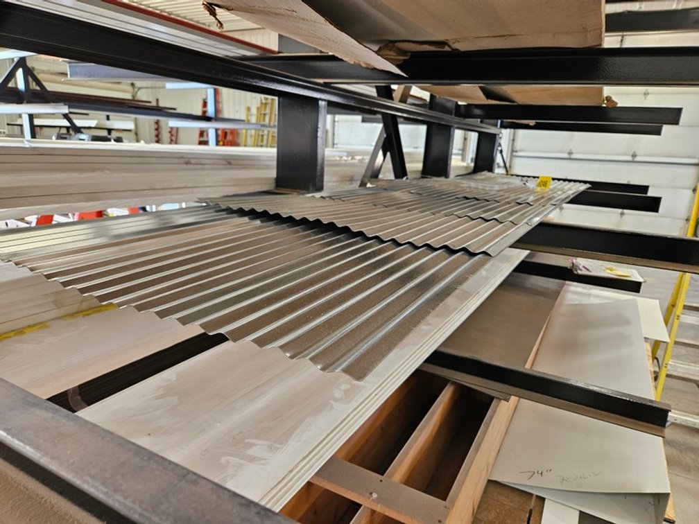(4) Misc Length Galvanized Corrugated Steel Sheets
