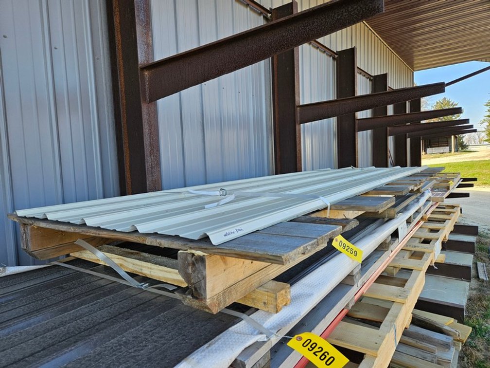 Assorted Size Beige Steel Siding