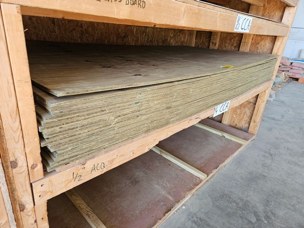(18) 4'x8' Treated 1/2" Plywood