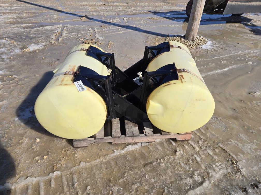 (2) 100 GALLON DEMCO TANKS AND BRACKETS