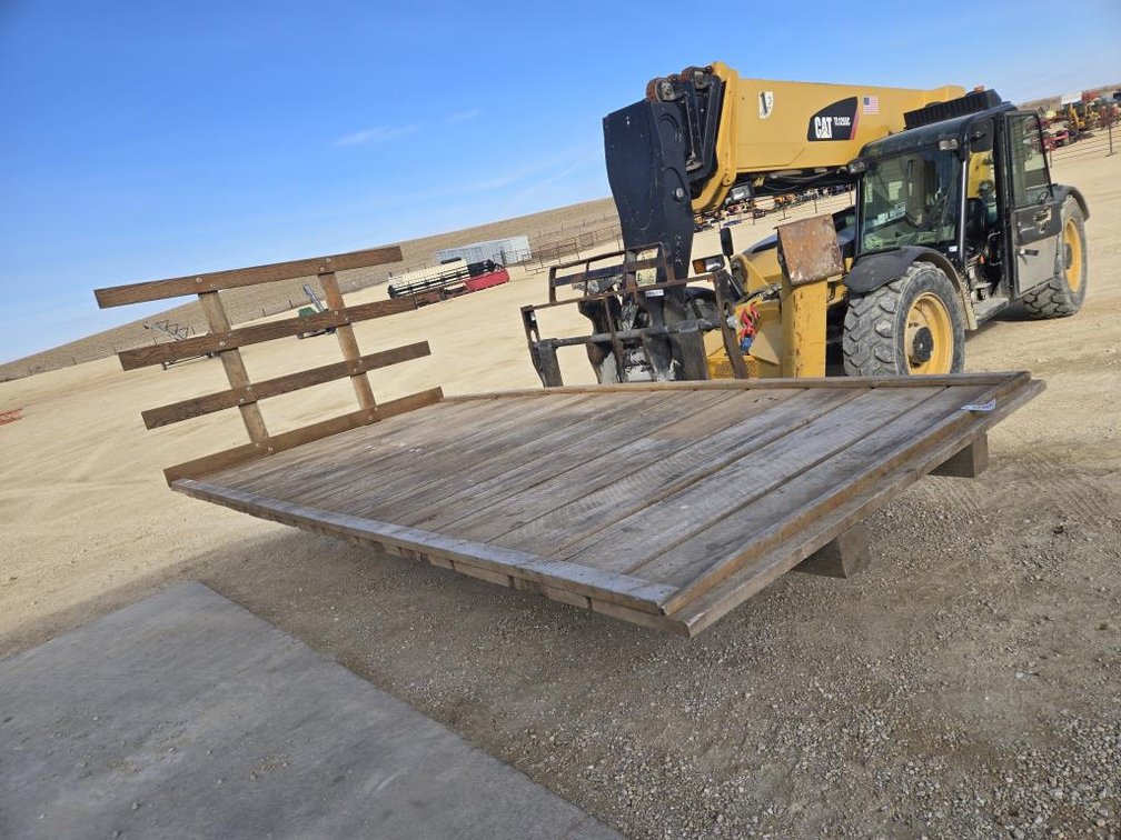 8' X 16' FLAT RACK WITH BACK