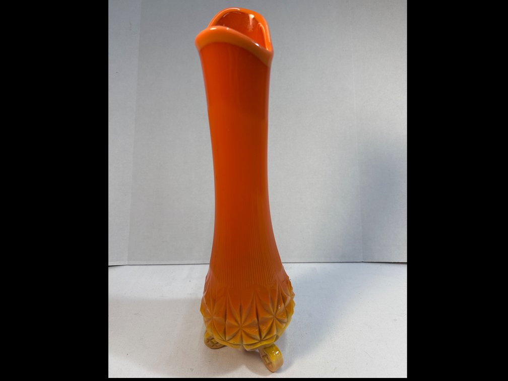 Vintage Bittersweet Swung Glass Vase