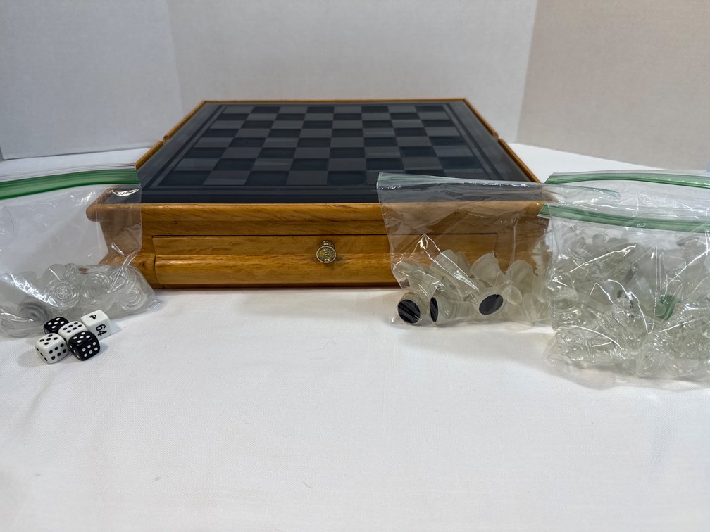 Chess, Checkers & Backgammon Set