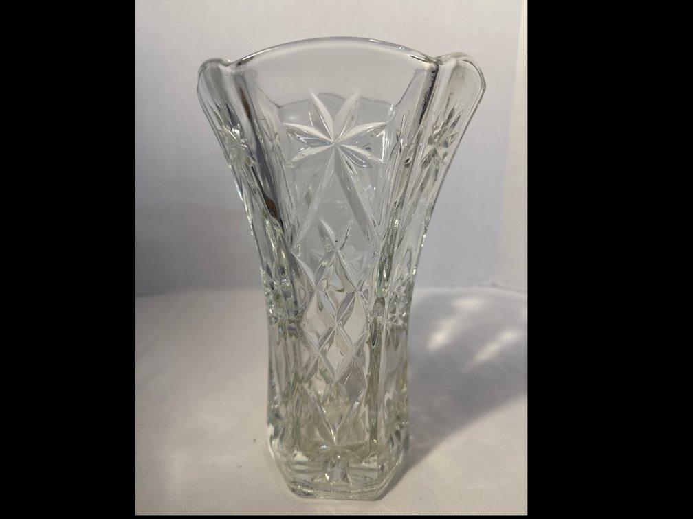 Glass Etched Vase
