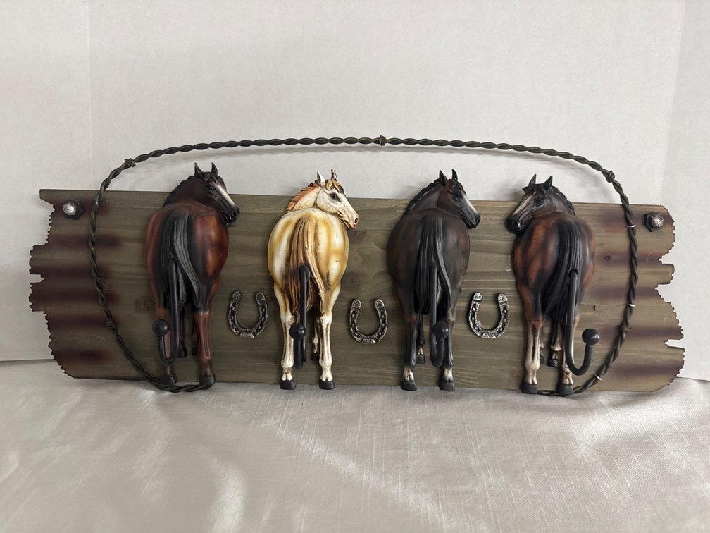 Horse Wall Decor with Hooks