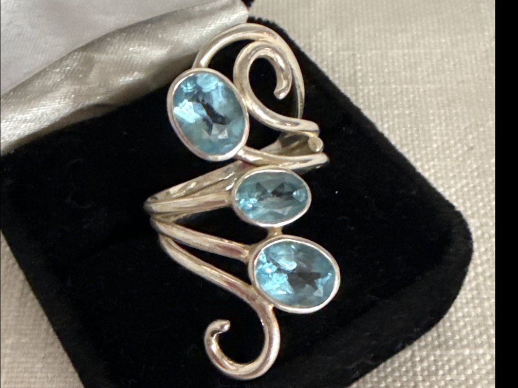 Silver & Blue Topaz Ring