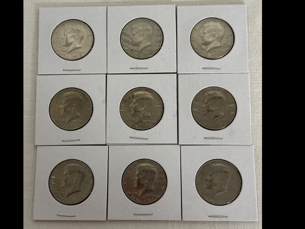 Kennedy Half Dollar Coins (9)