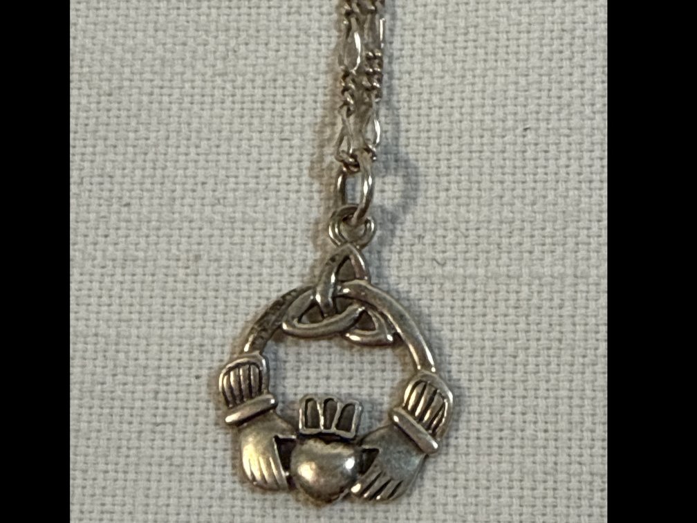 Silver "925" Claddagh Ring Necklace