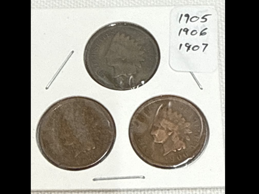 U. S. Indian Head Cents (3)
