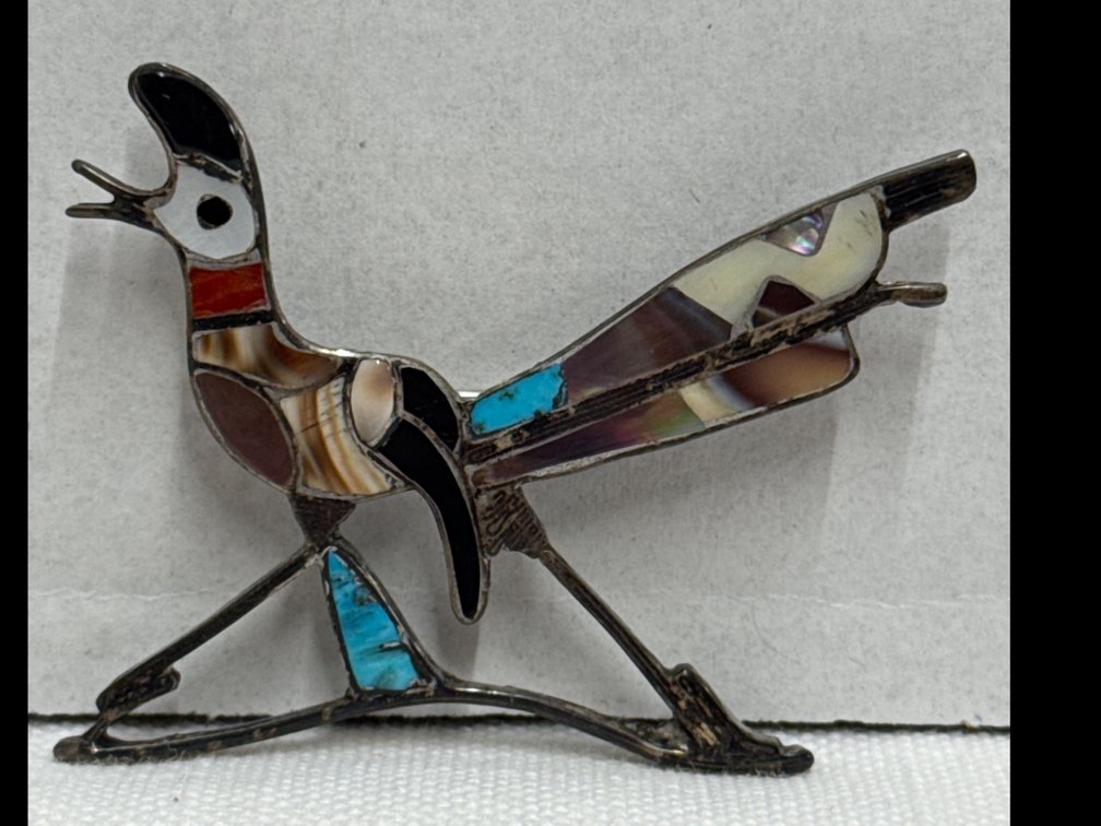 Sterling Silver Roadrunner Broach