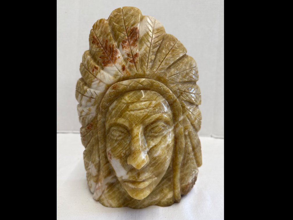 Alabaster Native American Sculpture