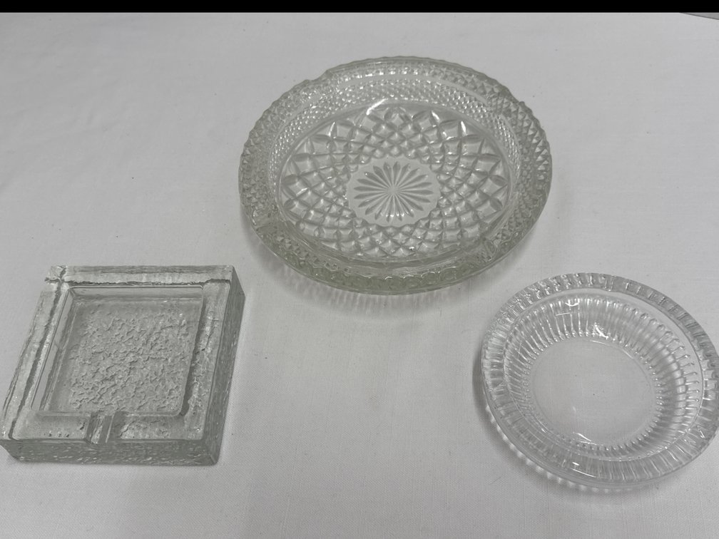 Vintage Glass Ashtrays (3)