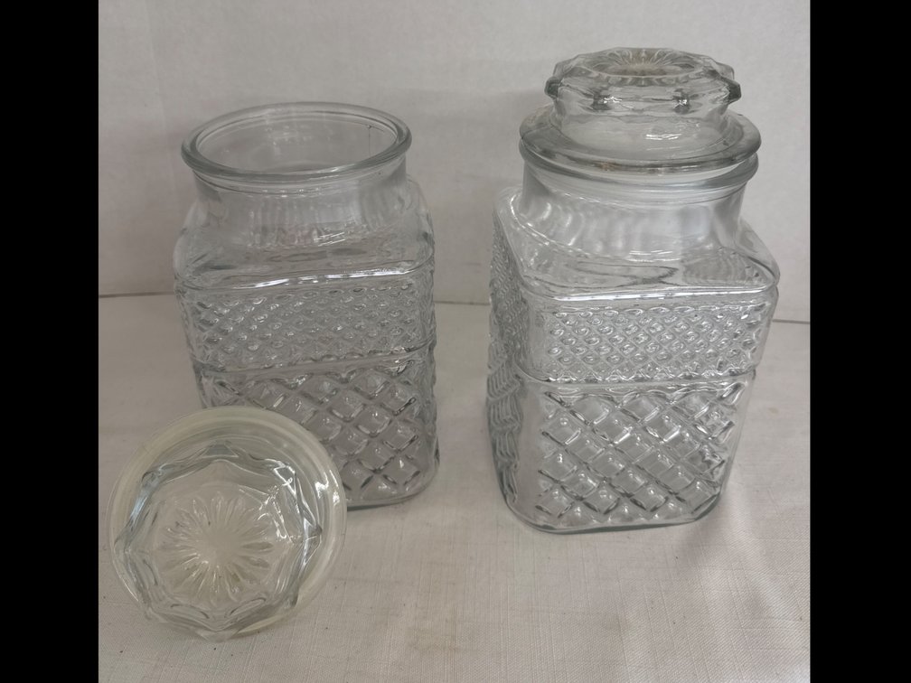 Vintage Glass Canisters (2)