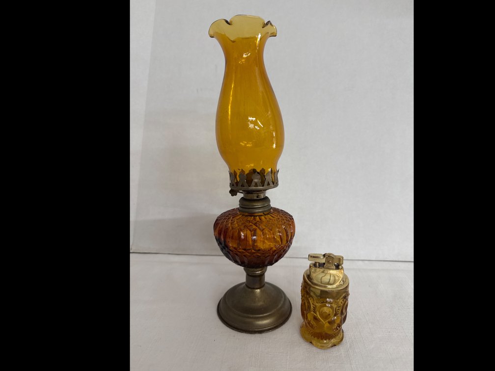 Vintage Oil Lamp & Lighter (2)