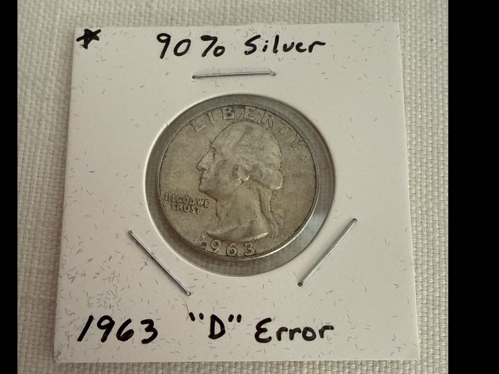 1963 “D” Error Quarter Coin