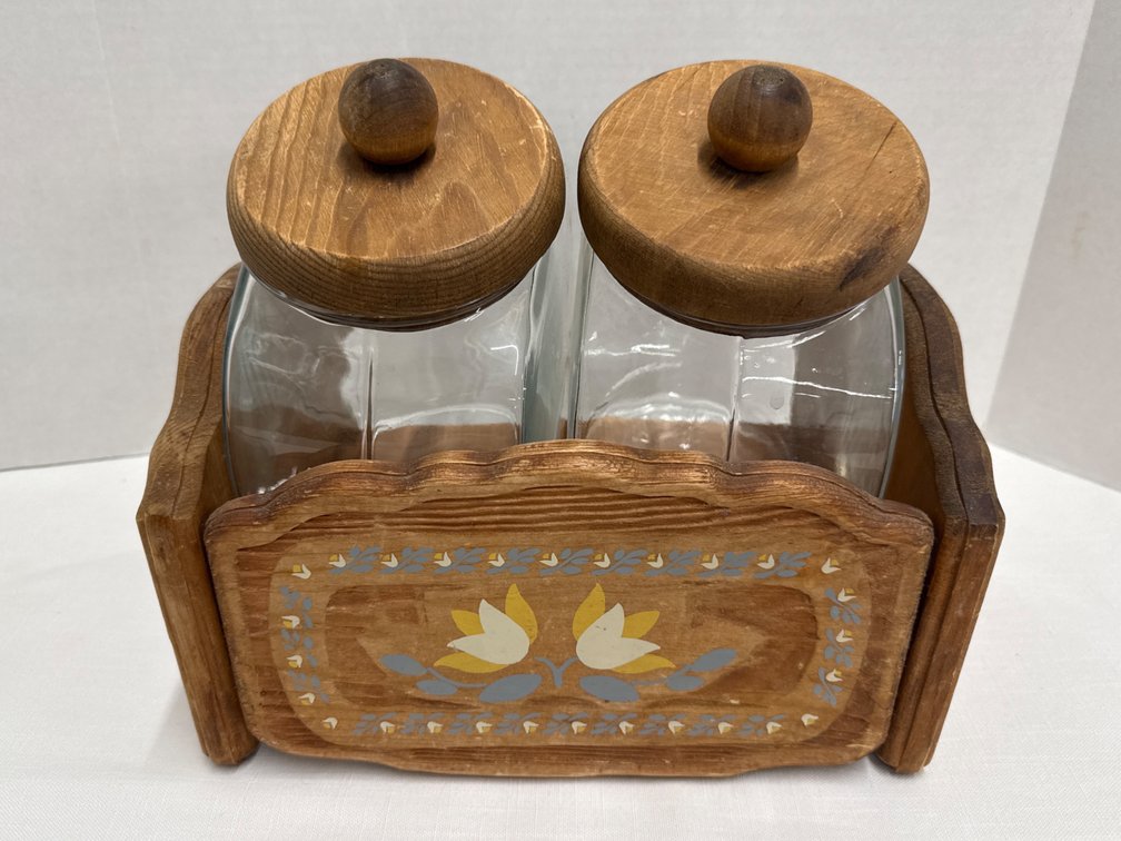 Vintage Glass Canister Set (3)