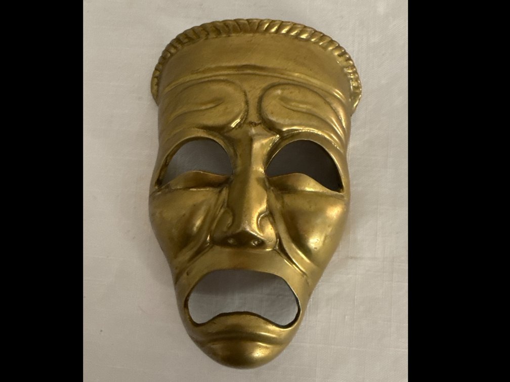 Vintage Brass Theatre Mask
