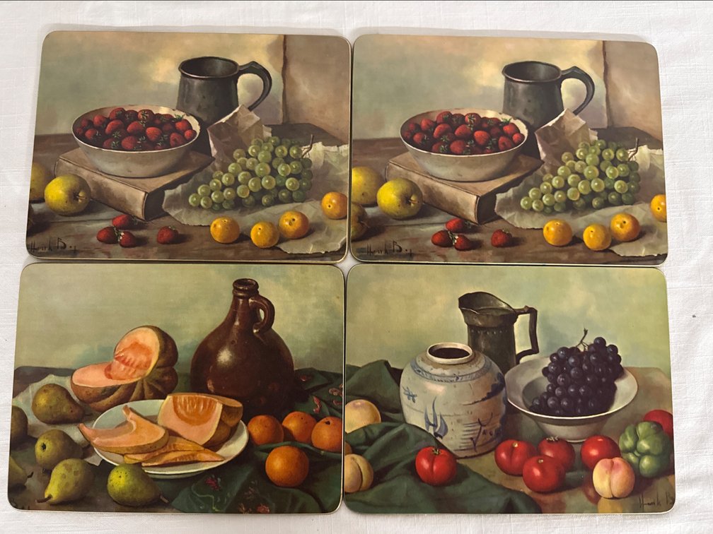 Vintage Henk Bos Fruit Placemats (4)