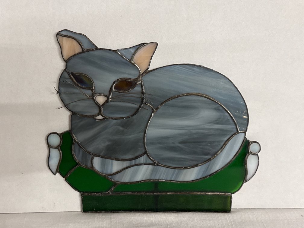 Stain Glass Cat Suncatcher