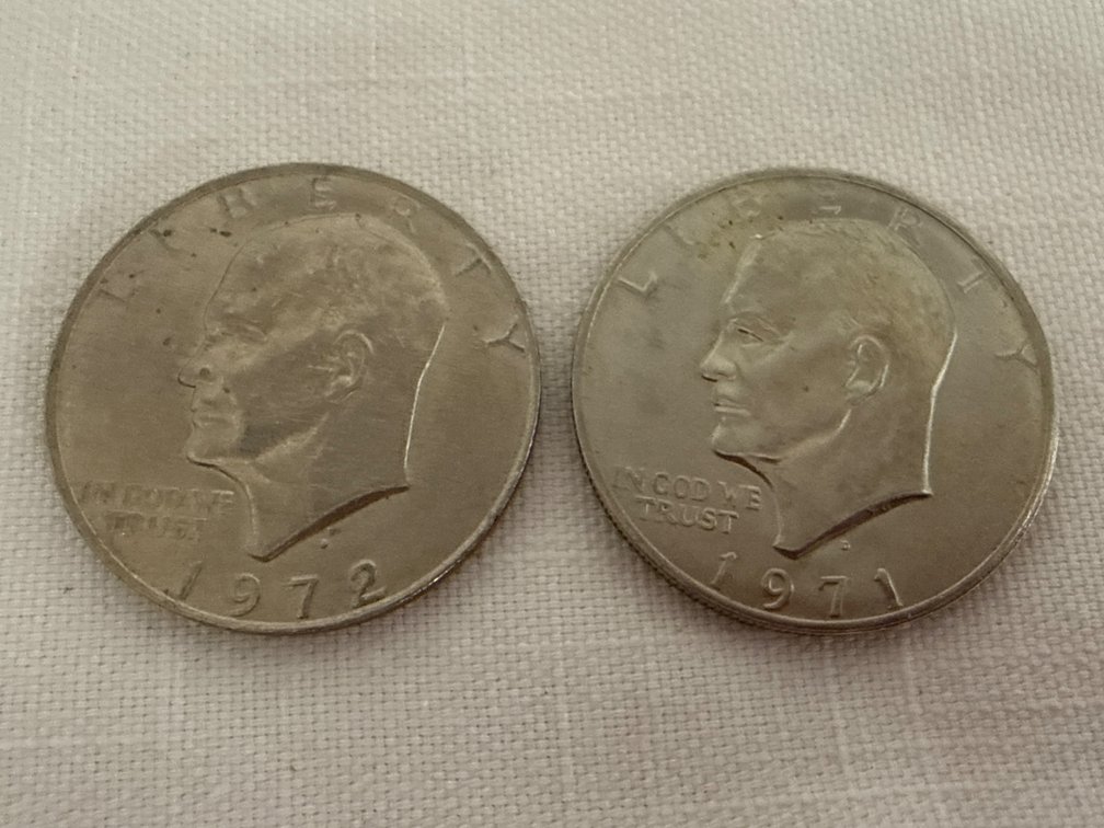 Eisenhower Dollar Coins (2)