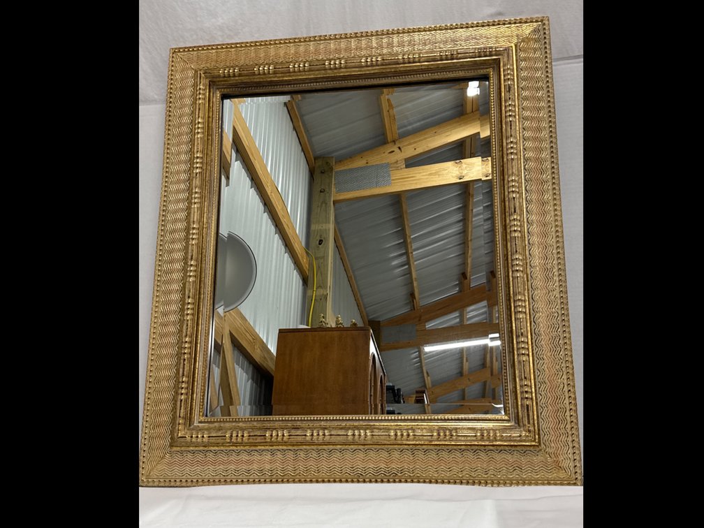 Giltwood Patterned Mirror