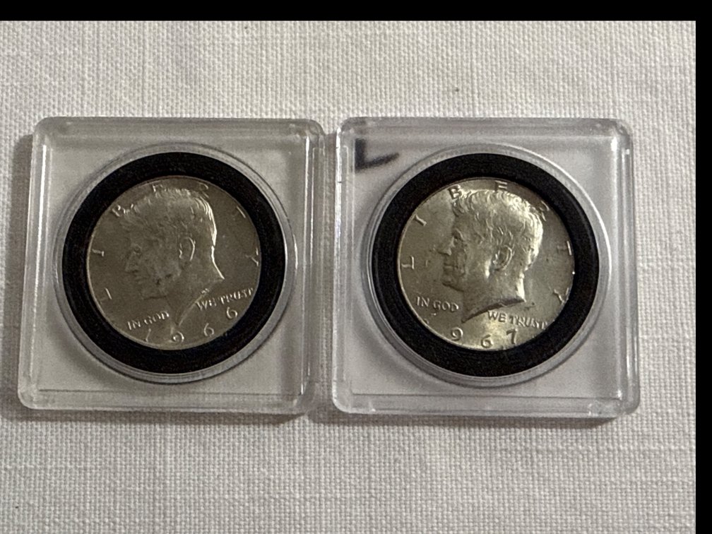 Kennedy Silver Half Dollar Coins (2)