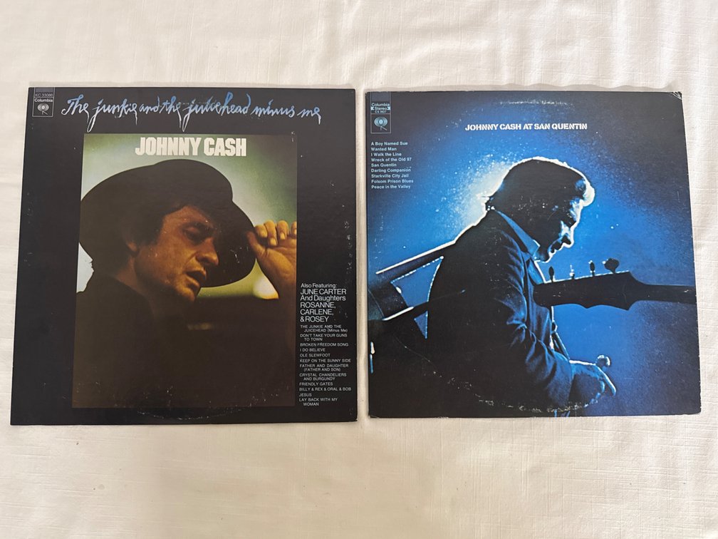 Johnny Cash Vinyl Records (2)