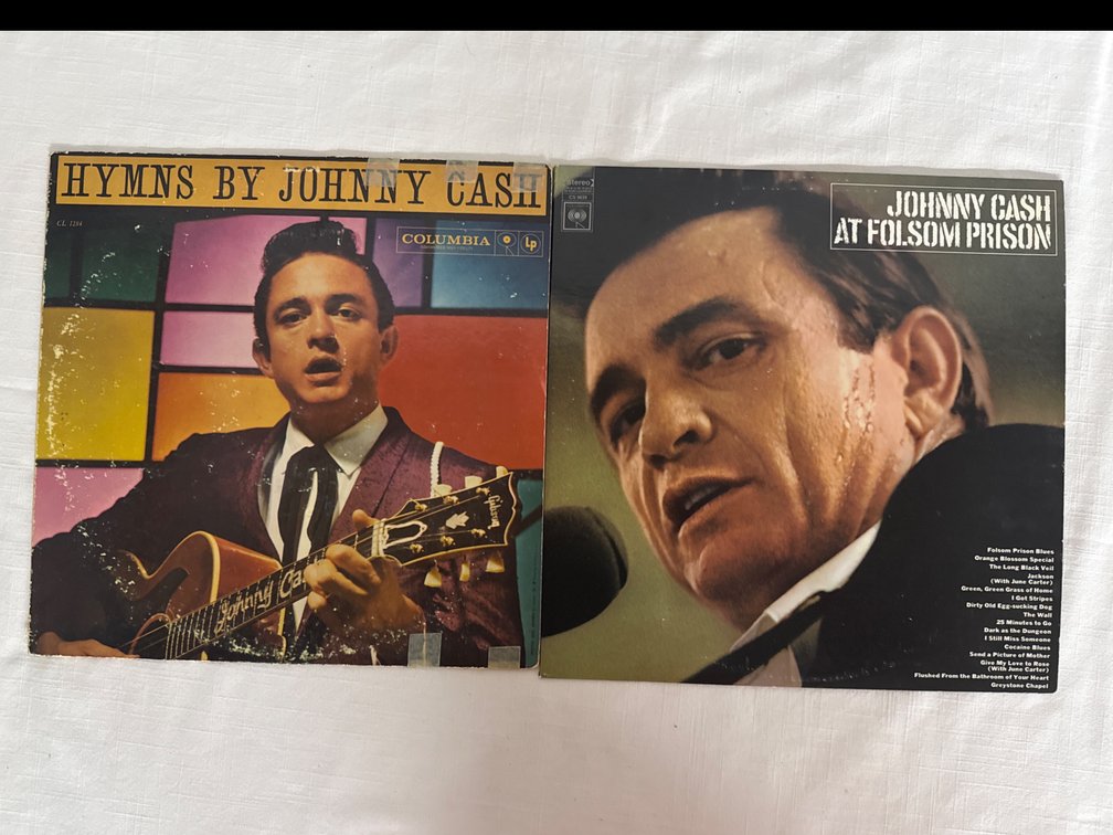 Johnny Cash Vinyl Records (2)
