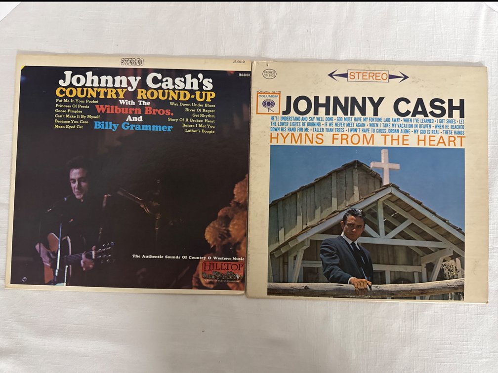 Johnny Cash Vinyl Records (2)