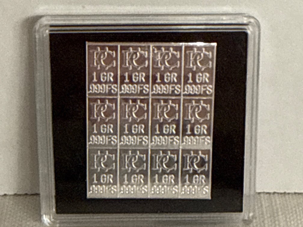 Sheet of 12 Breakable Silver Bars
