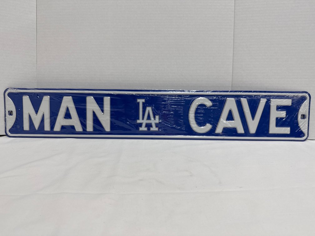 Metal/Porcelain LA Dodgers Man Cave Sign
