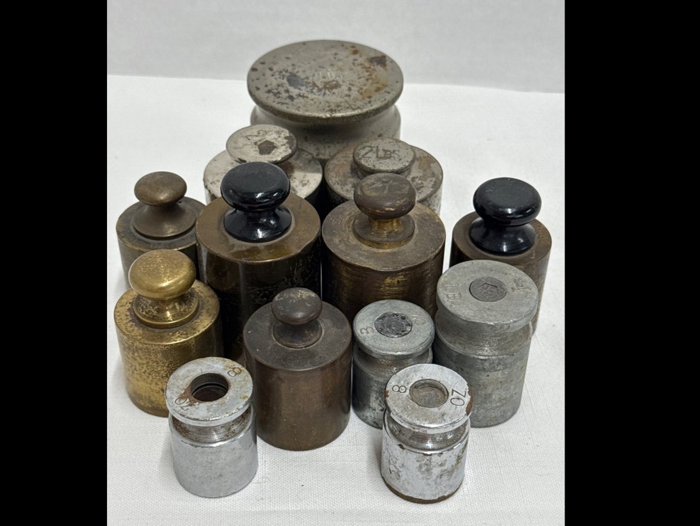Vintage Balance Scale Weights (12)