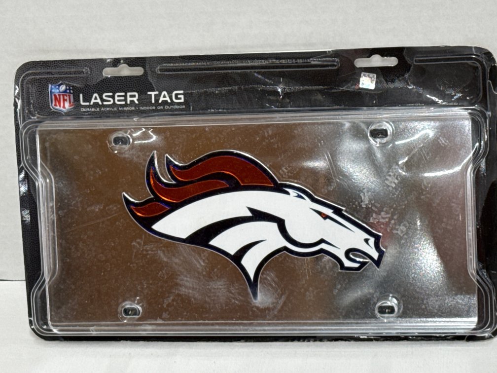 Broncos Acrylic Mirror License Plates (NIB)