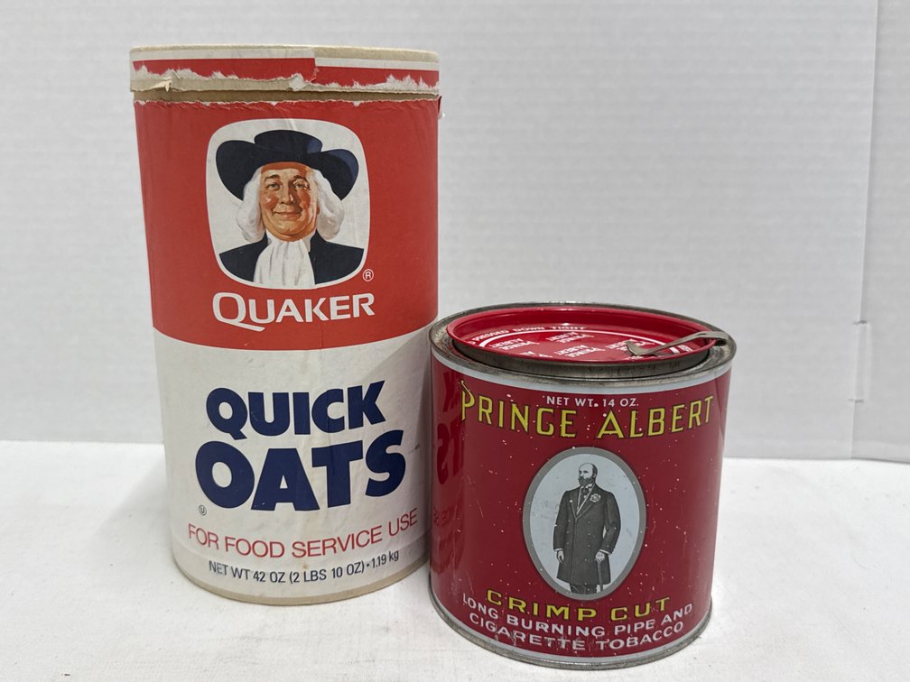 Vintage Canister & Tobacco Tin (2)