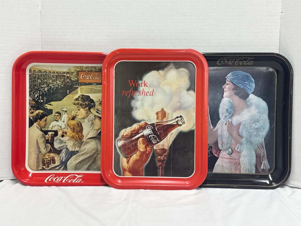 Vintage Coca-Cola Trays (3)