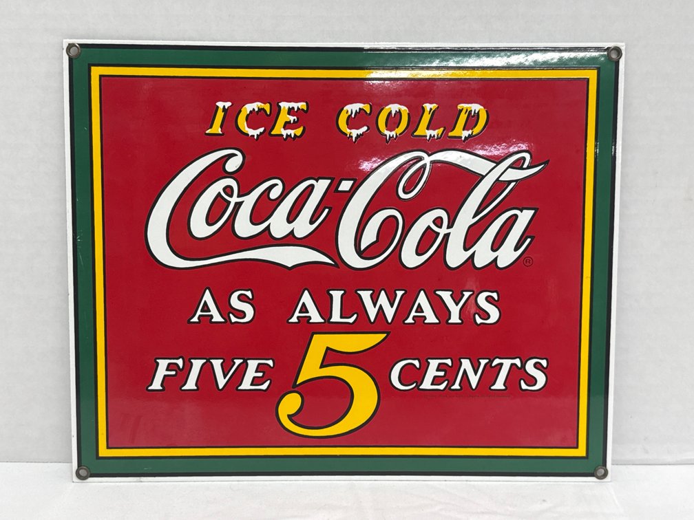 Vintage Coca-Cola "Porcelain" Enamel Sign