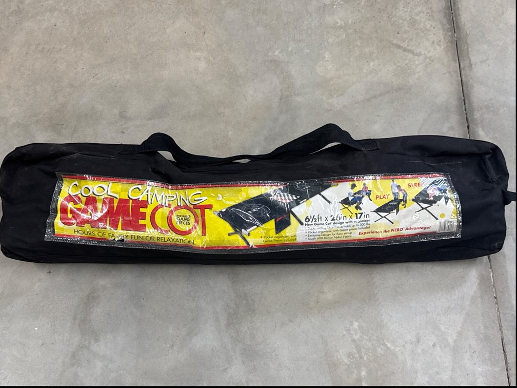 Cool Camping Game Cot in Bag