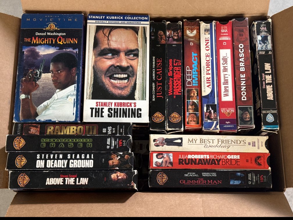 Box of Assorted VHS Tapes (Over 55)