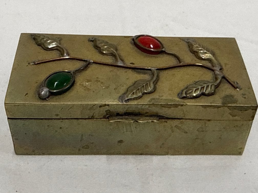 Vintage Chinese Brass Trinket/Pill Box