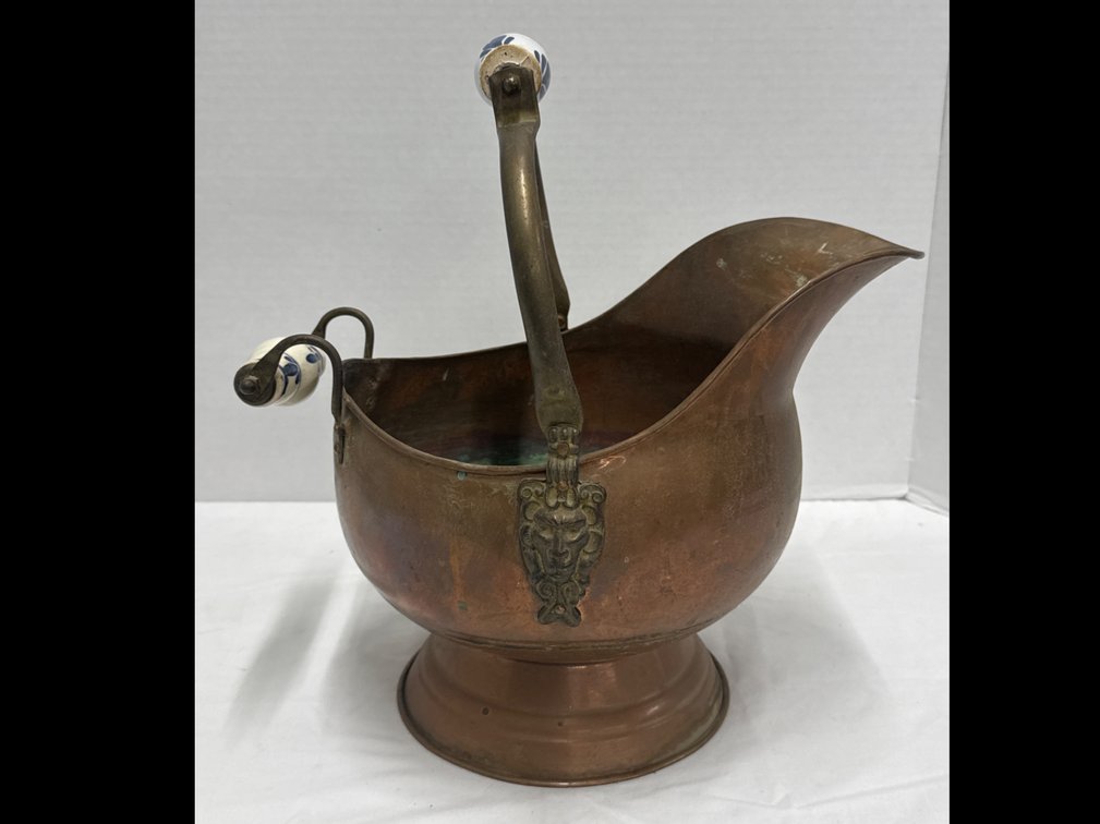 Vintage Copper Coal Scuttle
