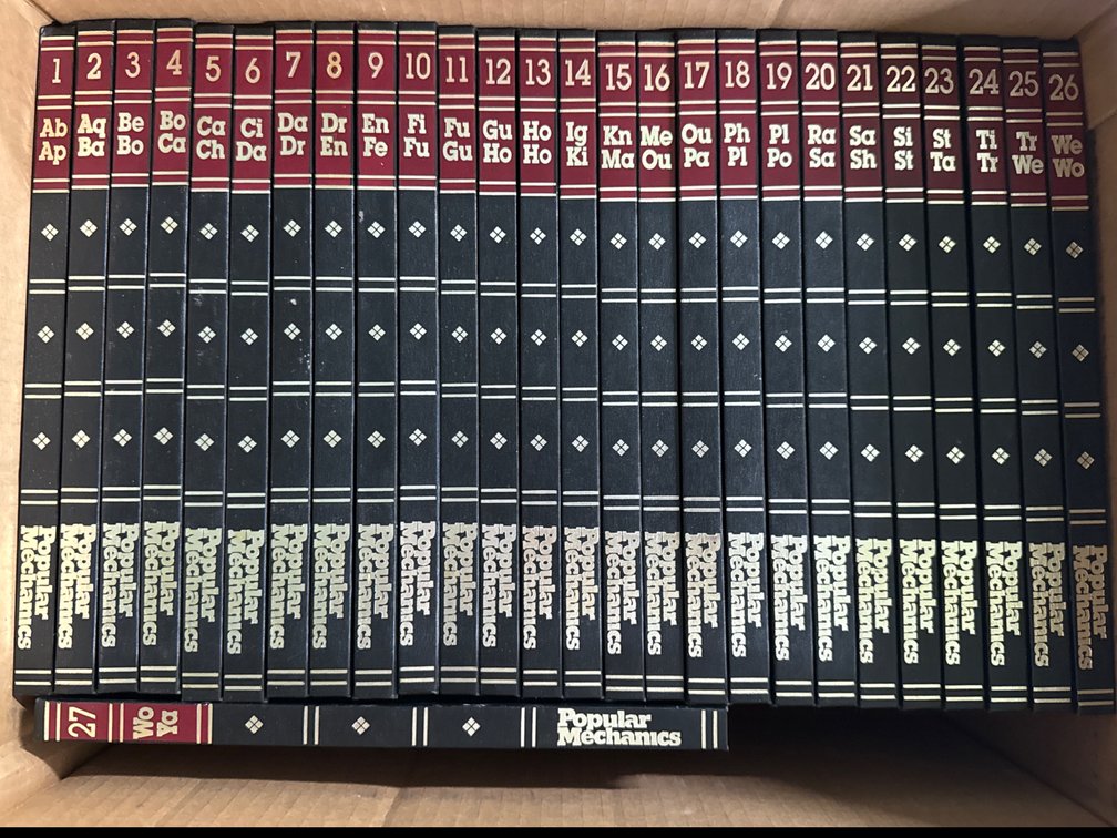 Vintage Hard Cover Popular Mechanics Book Set