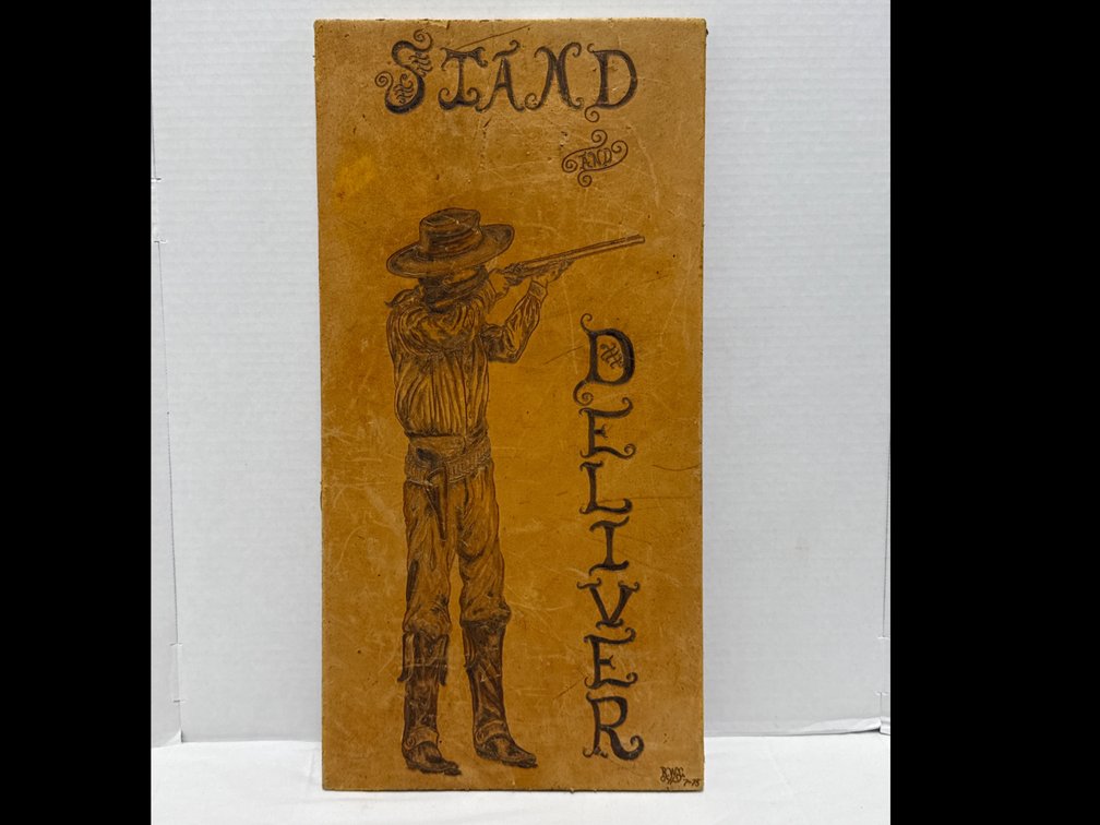 Vintage Leather Wall Art/Plaque