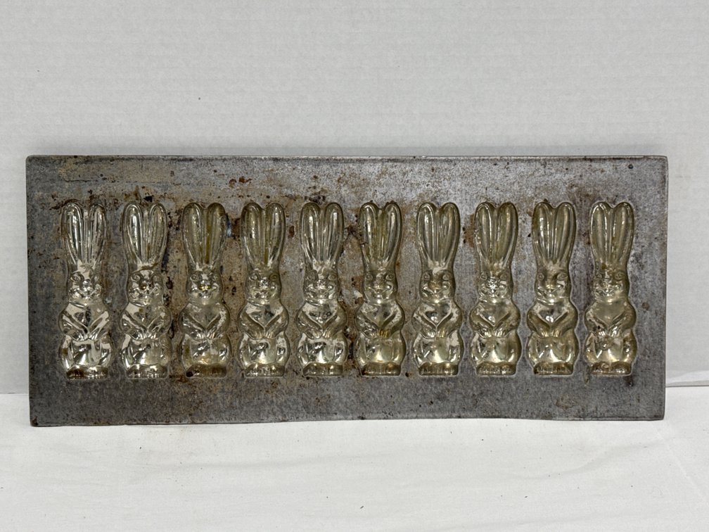 Antique "Metal" Bunny Chocolate Mold
